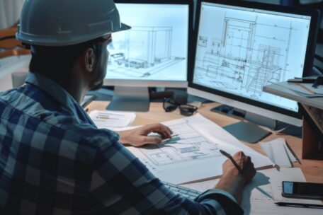 engenheiro trabalhando em projeto